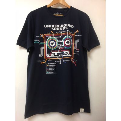 Foto van S-Ponder | Heren T-shirt Underground Sound music, navy blauw