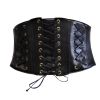 Afbeelding van Zacharia | Gothic punk riem met elastiek en 3 corset veter details