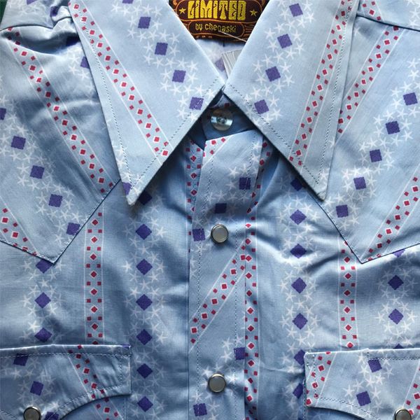 Chenaski | Retro cowboy overhemd, squares and stars