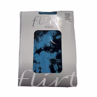 Foto van Flirt | Zwarte zacht blauwe Tie dye panty