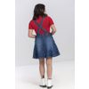 Afbeelding van Hell Bunny | 70's Pinafore jurk denim strawberry