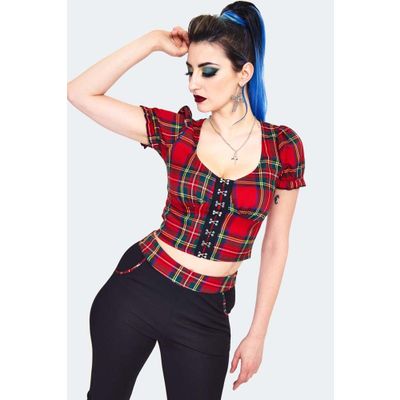 Foto van Jaw breaker | Tartan crop top