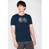 Afbeelding van Green Bomb | T-shirt Bike night, navy blauw bio katoen