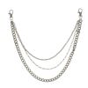 Afbeelding van Zacharia | 3 dubbele heupketting met grove en fijne kettingen en clips