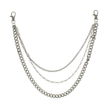 Foto van Zacharia | 3 dubbele heupketting met grove en fijne kettingen en clips