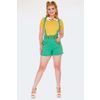 Afbeelding van Voodoo Vixen | Waistband turn up shorts met geborduurde zonnebloemen