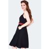 Afbeelding van Voodoo Vixen | Jaren 50 jurk Queen Heart, zwart met rode