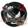 Afbeelding van Bullet69 | Metalen black cat claw riem buckle, rood zilver zwart