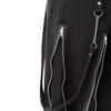 Afbeelding van Heartless | Gothic joggers broek Ember, met banden en lange zilverkleurige rits