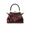 Afbeelding van Banned | Handtas Elvira Shimmer burgundy met vleermuis vleugel en klipsluiting