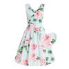 Afbeelding van Dolly and Dotty | Vintage stijl jurk May, lichtblauw met roze rozenprint