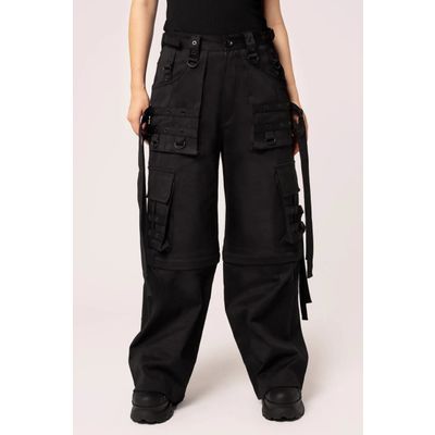 Foto van Hell Bunny | Zwarte Goth-stijl broek Neo, met zakken en D-ring