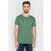 Afbeelding van Green Bomb | T-shirt Bike watercolour, groen bio katoen