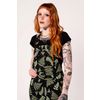Afbeelding van Hell Bunny | Ruimvallende Dungarees Gaia met groen bladmotief