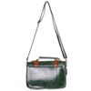Afbeelding van Banned | Retro Handtas Leila groen met tan details met klip gespen