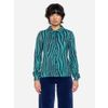 Afbeelding van ATO Berlin | Blouse Arabella, blauw zebra patroon