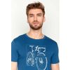 Afbeelding van Green Bomb | T-shirt Bike cut, blauw bio katoen