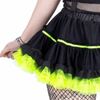 Afbeelding van Poizen Industries | Gothic lolita mini tutu Sofra, zwart met neon groene ruches