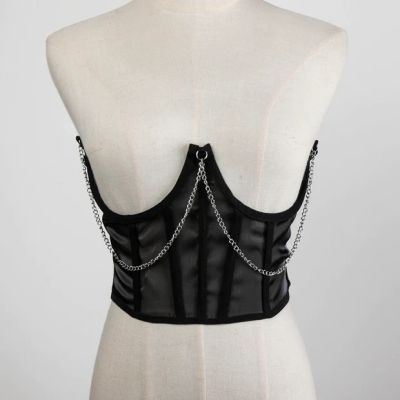 Foto van Zacharia | Satijn underbust corset met ketting