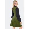 Afbeelding van Voodoo Vixen | Groene ribcord jaren '60 A-lijn jurk met taille-riem