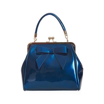 Foto van Banned | Vintage Tealblue American, handtas met klipsluiting