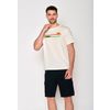 Afbeelding van Green Bomb | T-shirt Nature canoe river, creme wit bio katoen