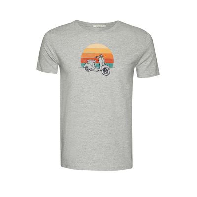 Foto van Green Bomb | T-shirt Lifestyle Firenze scooter, grijs bio katoen