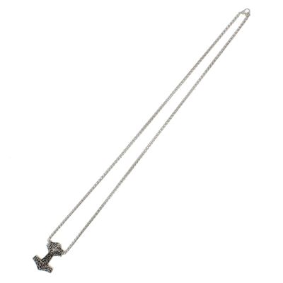 Foto van Zacharia | Halsketting met Keltische hanger Thor's Hammer, Rhodium