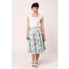 Afbeelding van Hell Bunny | Jaren 50 rok Beatrix blauw met hertjes en konijntjes