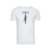Afbeelding van Green Bomb | T-shirt Bike front stamp, wit bio katoen