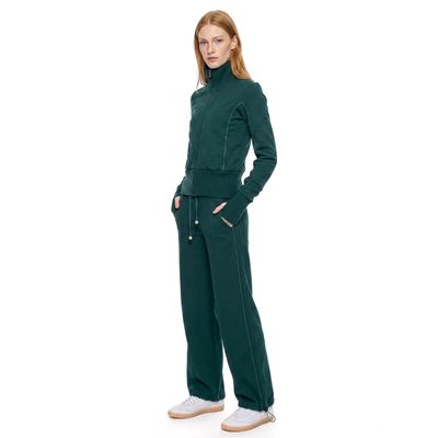 ATO Berlin | Hoge taille broek Jesse in pine-groen en mint