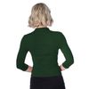 Afbeelding van Banned | Groene top Peek a Boo met Mandarin kraag
