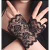 Afbeelding van Banned | Kanten Gothic vingerloze handschoentjes, Ramona