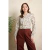 Afbeelding van Banned | Cherry Cool cat retro blouse met kattensnoetjes