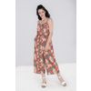 Afbeelding van Hell Bunny | Jumpsuit Ukulele oranje met tropische bloemen