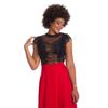Afbeelding van Banned | Gothic top, Black Romance met diverse kant details en ruches