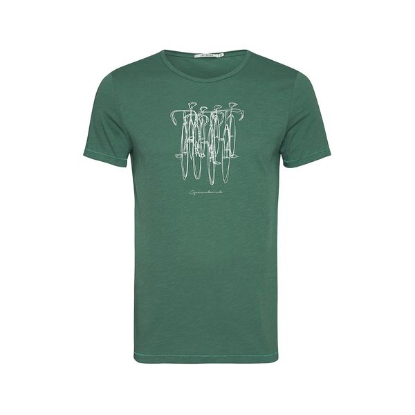 Green Bomb | T-shirt Bike sketch groen bio katoen