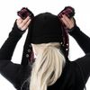 Afbeelding van Cup Cake Cult | Punk muts Rini met roze tartan konijnen oren en ketting