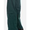 Afbeelding van ATO Berlin | Hoge taille broek Leila, donker groen met wijde pijpen en klep-zakken op het been