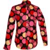 Afbeelding van Chenaski | overhemd Seventies Cone of Light, black, red, rose