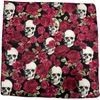 Afbeelding van Zacharia | Bandana met skulls en rood rozen print