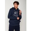 Afbeelding van Green Bomb | Hoodie Bike outdoor, blauw bio katoen
