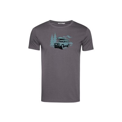Foto van Green Bomb | T-shirt Nature getaway, grijs bio katoen