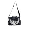 Afbeelding van Banned | Schoudertas Chanters, batik grijs met met skullmoon print
