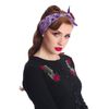 Afbeelding van Banned | Doomsday Bandana, paars met witte paisley