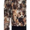 Afbeelding van ATO Berlin | Retro jas Bebe van stretch-denim met een all-over honden print