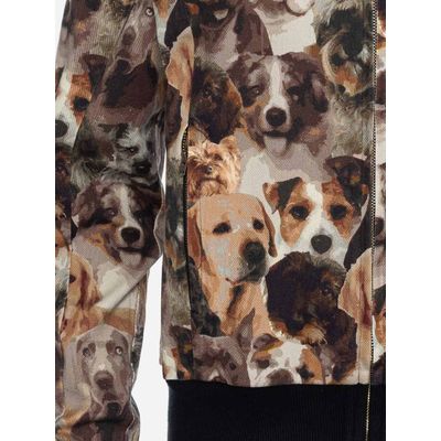 Foto van ATO Berlin | Retro jas Bebe van stretch-denim met een all-over honden print