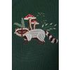 Afbeelding van Banned | Cardigan Woodland Mushroom met wasbeer en paddo borduursels