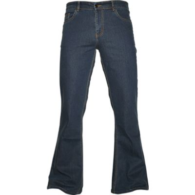 Foto van Chenaski | Denim retro broek classic blue met wijde pijp en 34 inch lengte