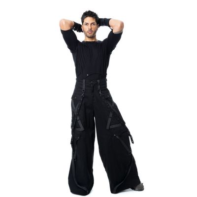 Foto van Chemical Black | Goth-broek Alaric, met gespen en banden en zwarte oogjes